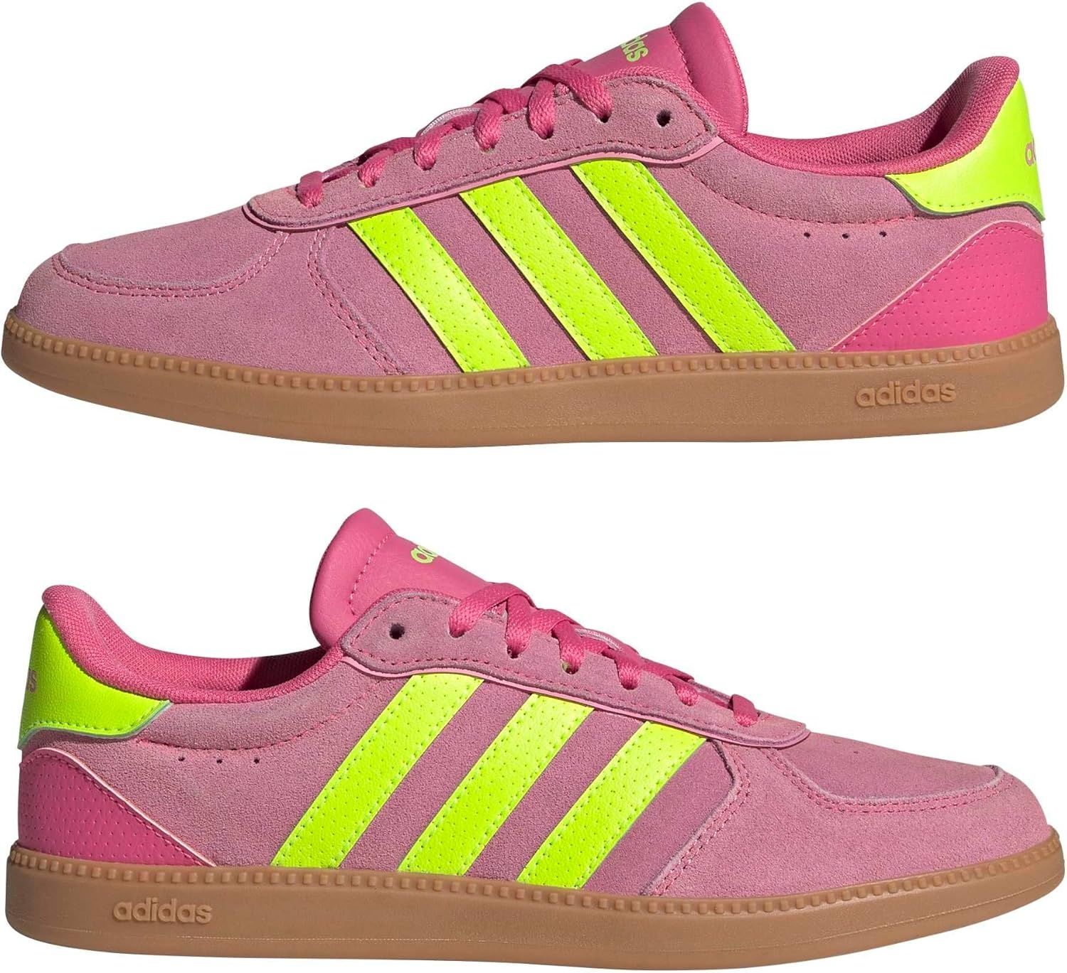image:imageadidas Womens Breaknet Sleek SneakersPulse MagentaLucid LemonBliss Pink