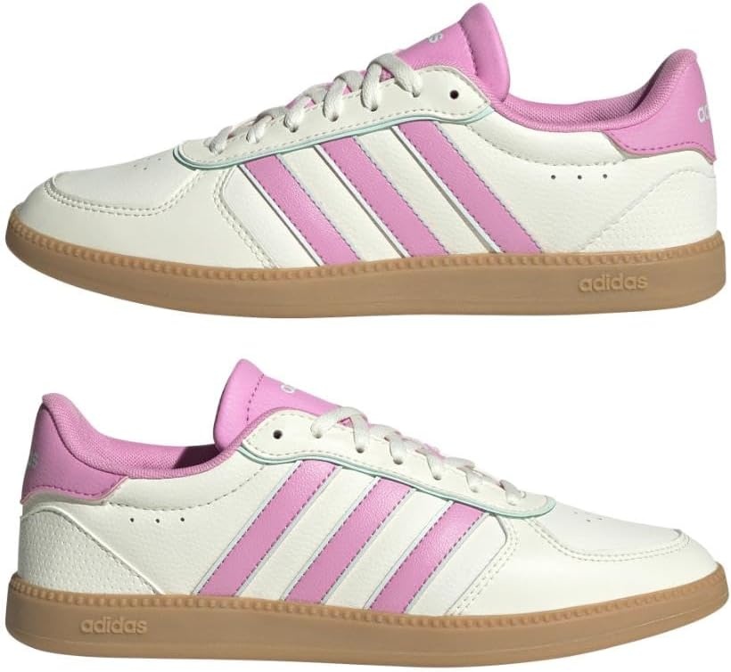 image:imageadidas Womens Breaknet Sleek SneakersWhiteBliss PinkHalo Mint