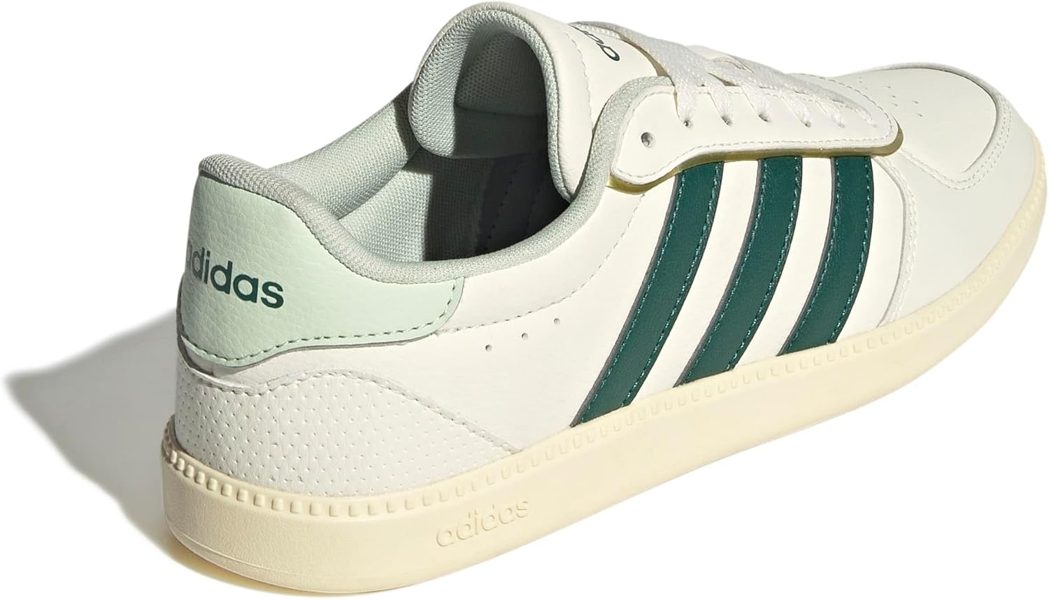 image:imageadidas Womens Breaknet Sleek SneakersWhiteCollegiate GreenLinen Green