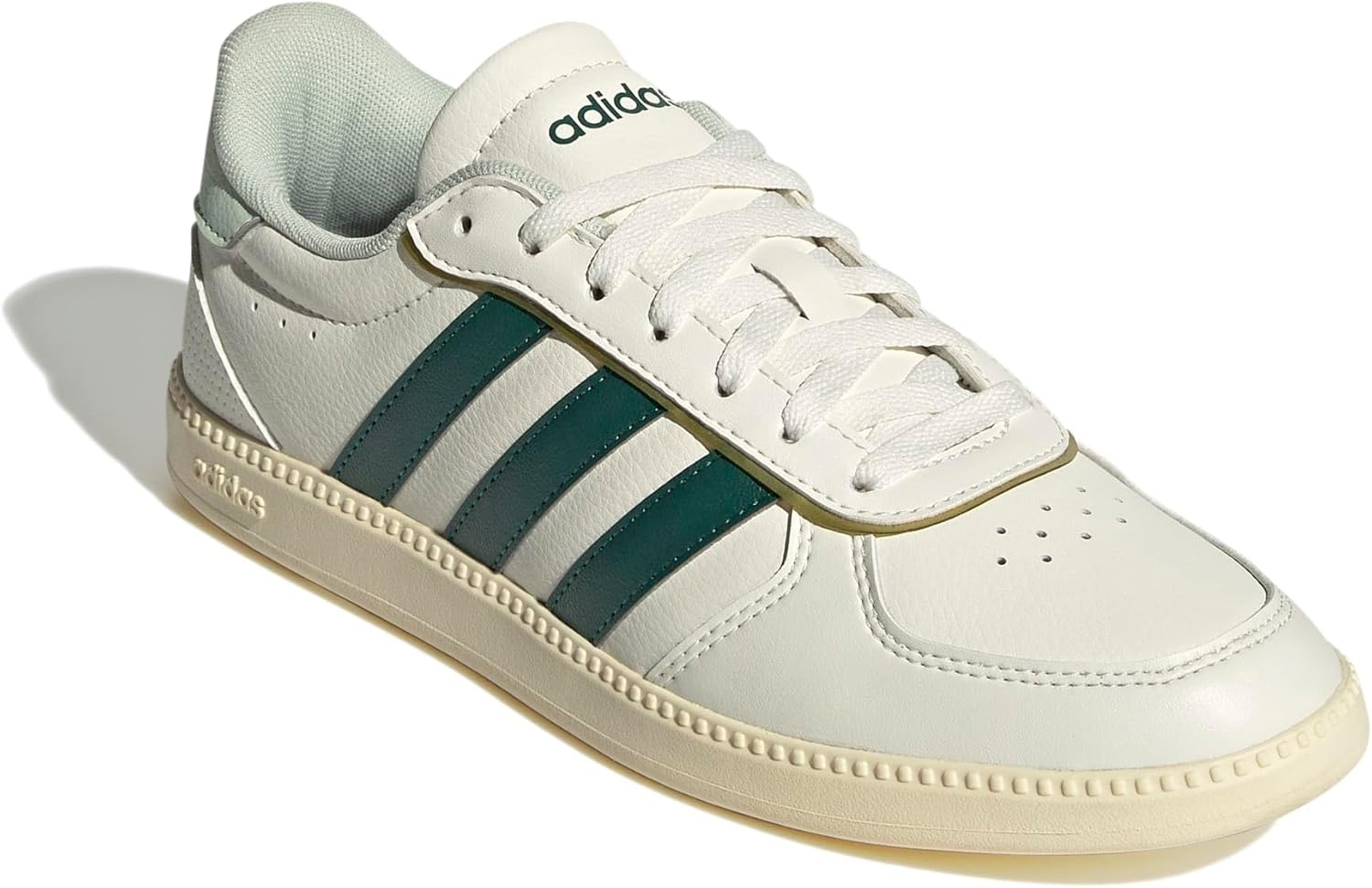 image:imageadidas Womens Breaknet Sleek SneakersWhiteCollegiate GreenLinen Green