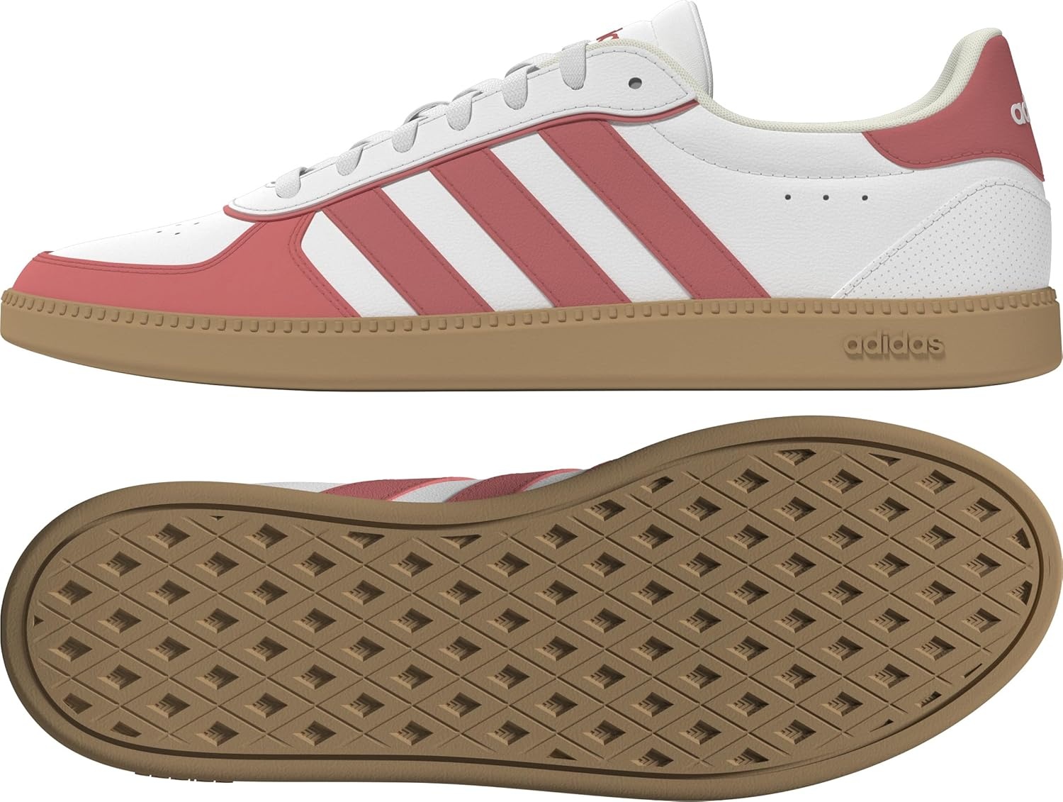 image:imageadidas Womens Breaknet Sleek SneakersWhitePreloved ScarletOff White