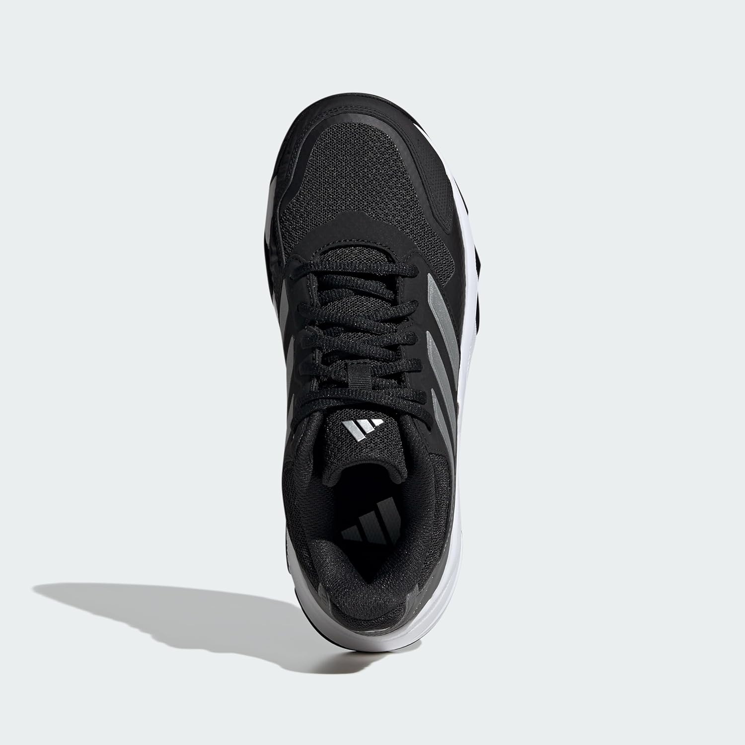 image:imageadidas Womens Courtjam Control 3 Tennis Sneakers Shoes WhiteBlackSilver MetallicGrey