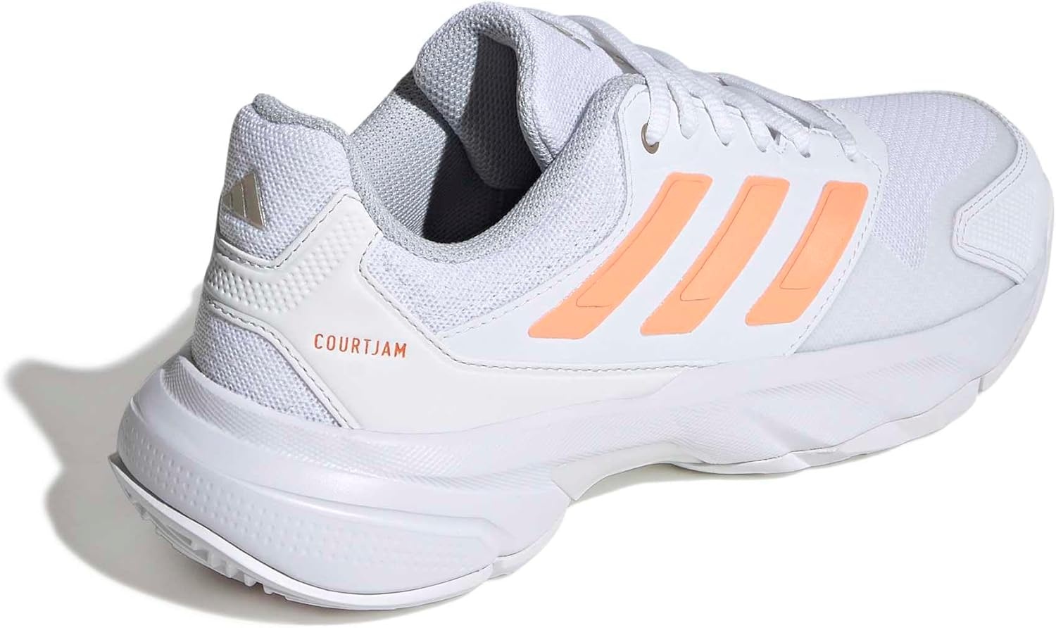 image:imageadidas Womens Courtjam Control 3 Tennis Sneakers Shoes WhiteWhiteBeam OrangeCrystal White