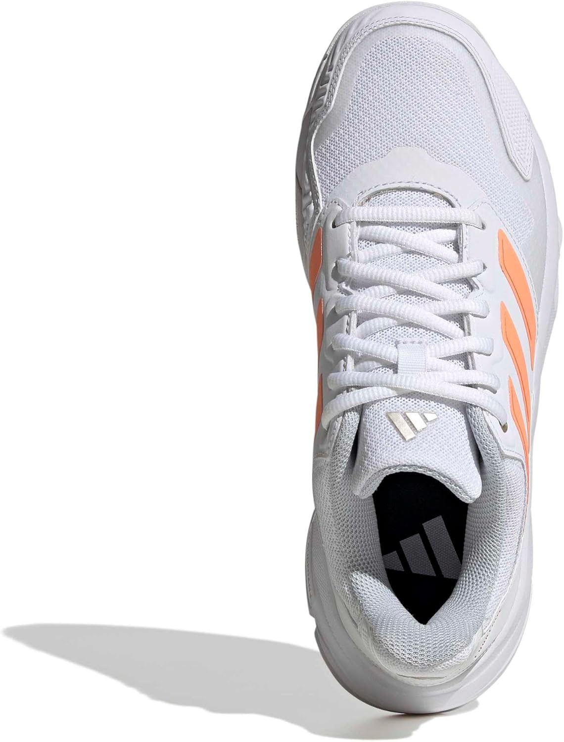 image:imageadidas Womens Courtjam Control 3 Tennis Sneakers Shoes WhiteWhiteBeam OrangeCrystal White