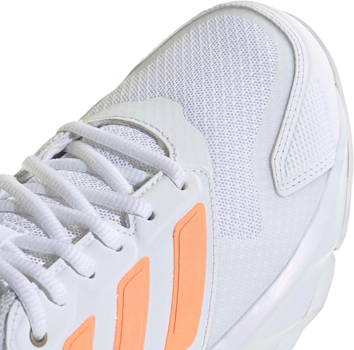 image:imageadidas Womens Courtjam Control 3 Tennis Sneakers Shoes WhiteWhiteBeam OrangeCrystal White