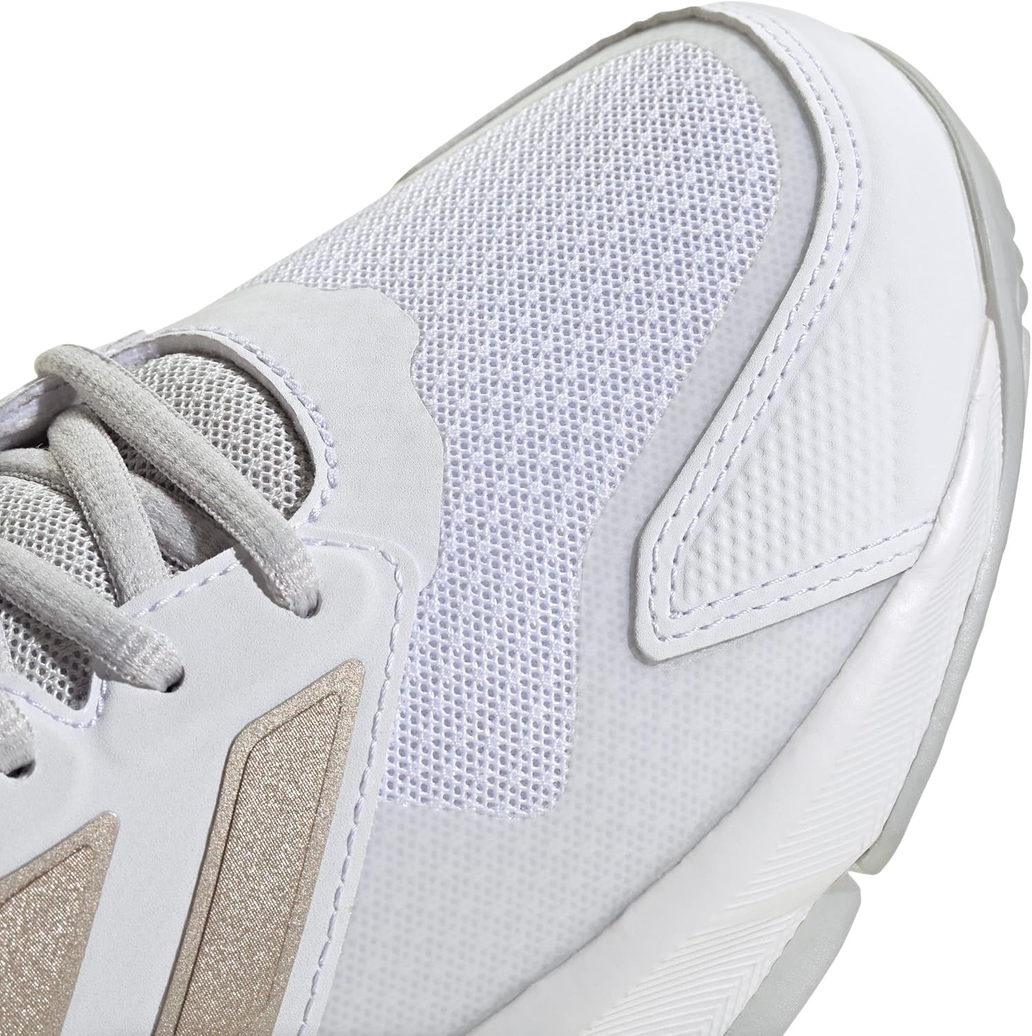 image:imageadidas Womens Courtjam Control 3 Tennis Sneakers Shoes WhiteWhiteIron MetallicLucid Red