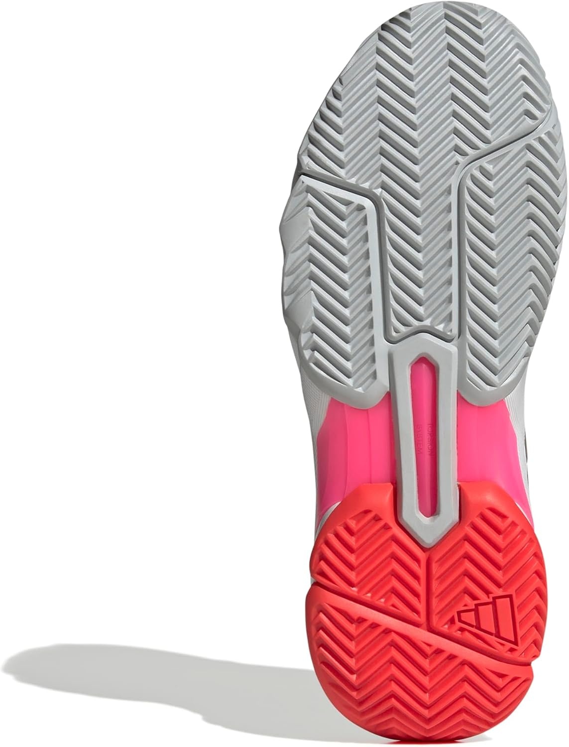 image:imageadidas Womens Courtjam Control 3 Tennis Sneakers Shoes WhiteWhiteIron MetallicLucid Red