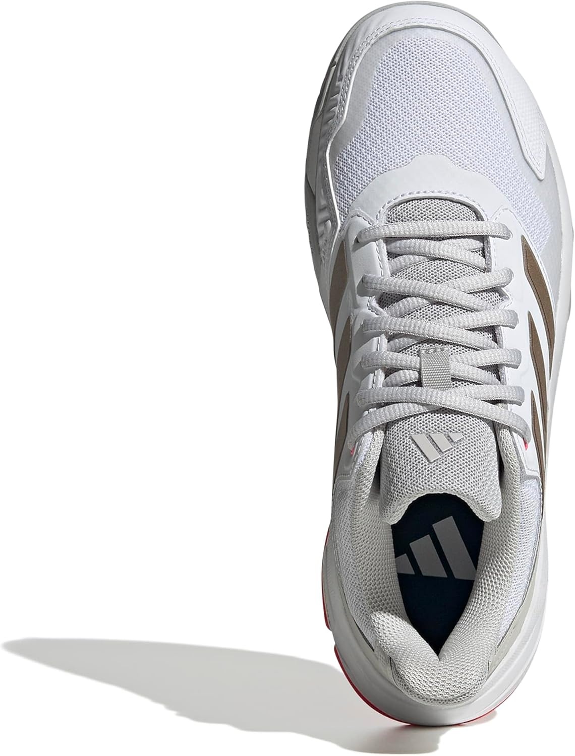image:imageadidas Womens Courtjam Control 3 Tennis Sneakers Shoes WhiteWhiteIron MetallicLucid Red
