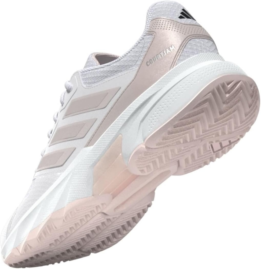 image:imageadidas Womens Courtjam Control 3 Tennis Sneakers Shoes WhiteWhiteSandy Pink MetSandy Pink