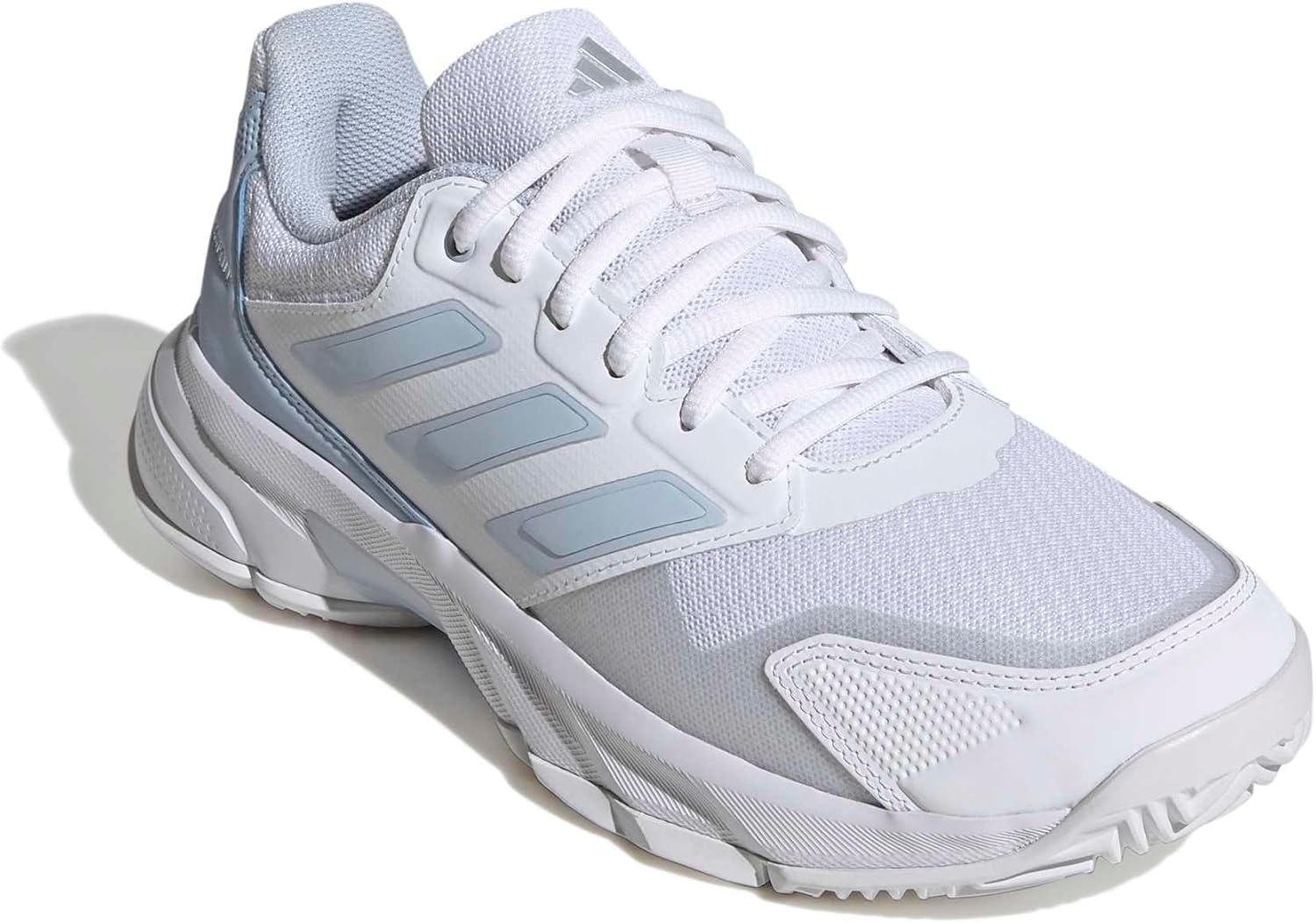image:imageadidas Womens Courtjam Control 3 Tennis Sneakers Shoes WhiteWhiteSilver Metallic