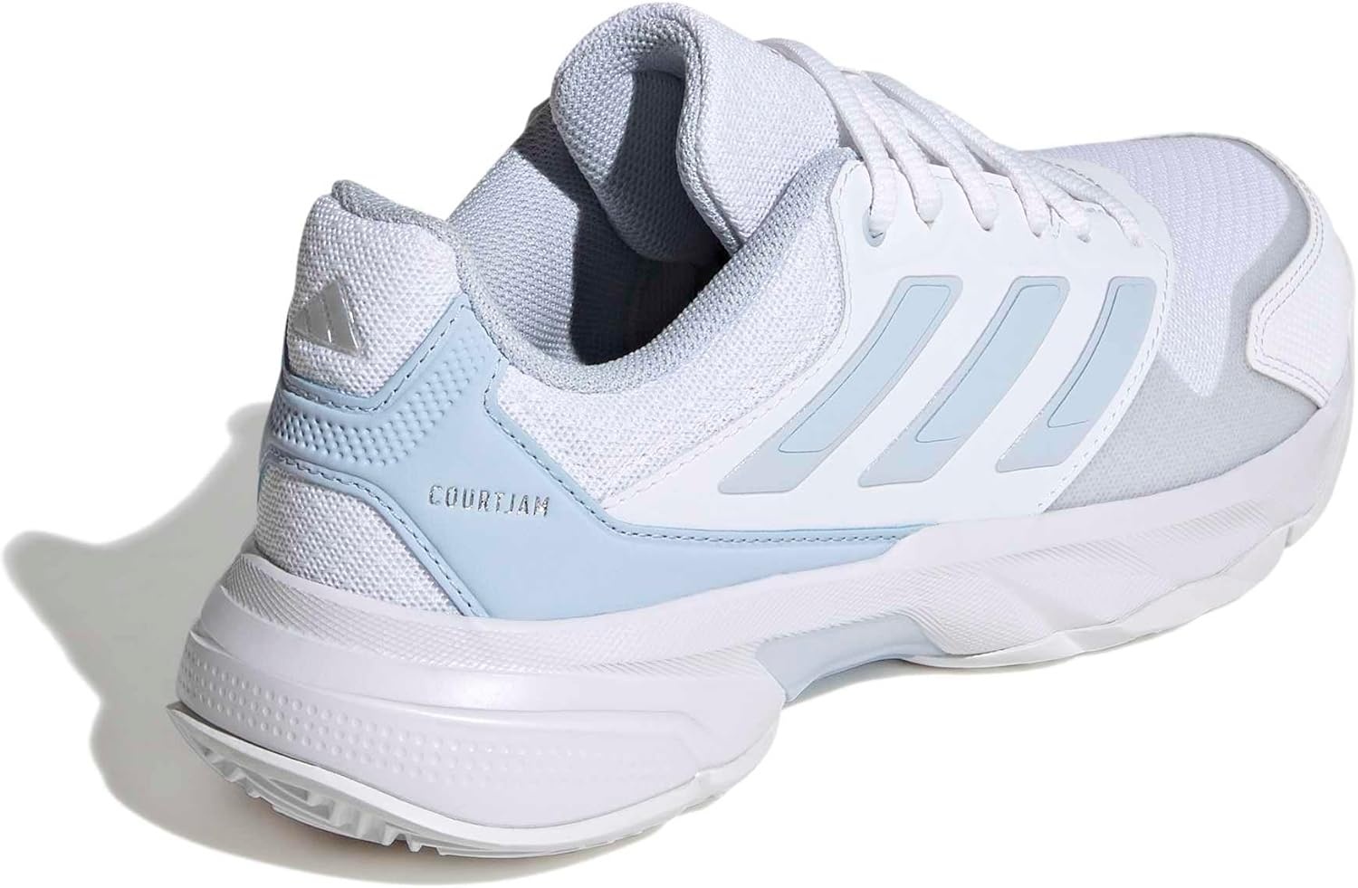 image:imageadidas Womens Courtjam Control 3 Tennis Sneakers Shoes WhiteWhiteSilver Metallic