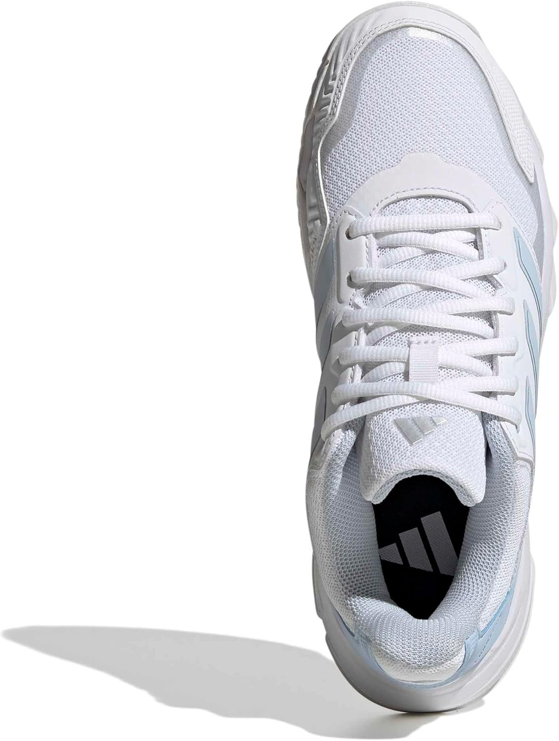 image:imageadidas Womens Courtjam Control 3 Tennis Sneakers Shoes WhiteWhiteSilver Metallic