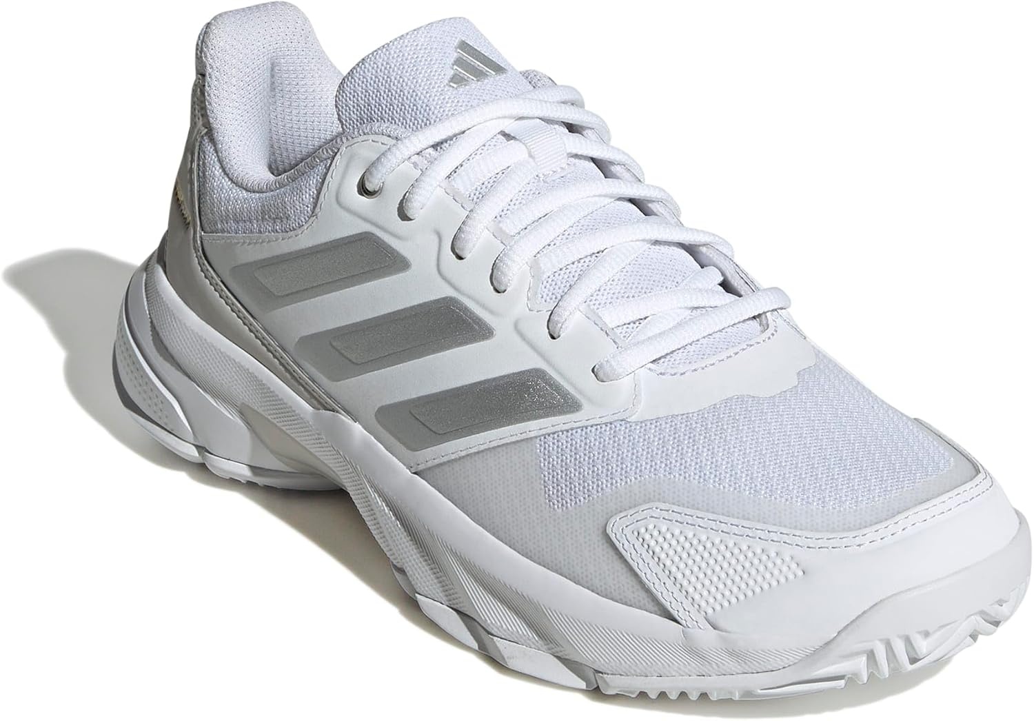 image:imageadidas Womens Courtjam Control 3 Tennis Sneakers Shoes WhiteWhiteSilver MetallicGrey