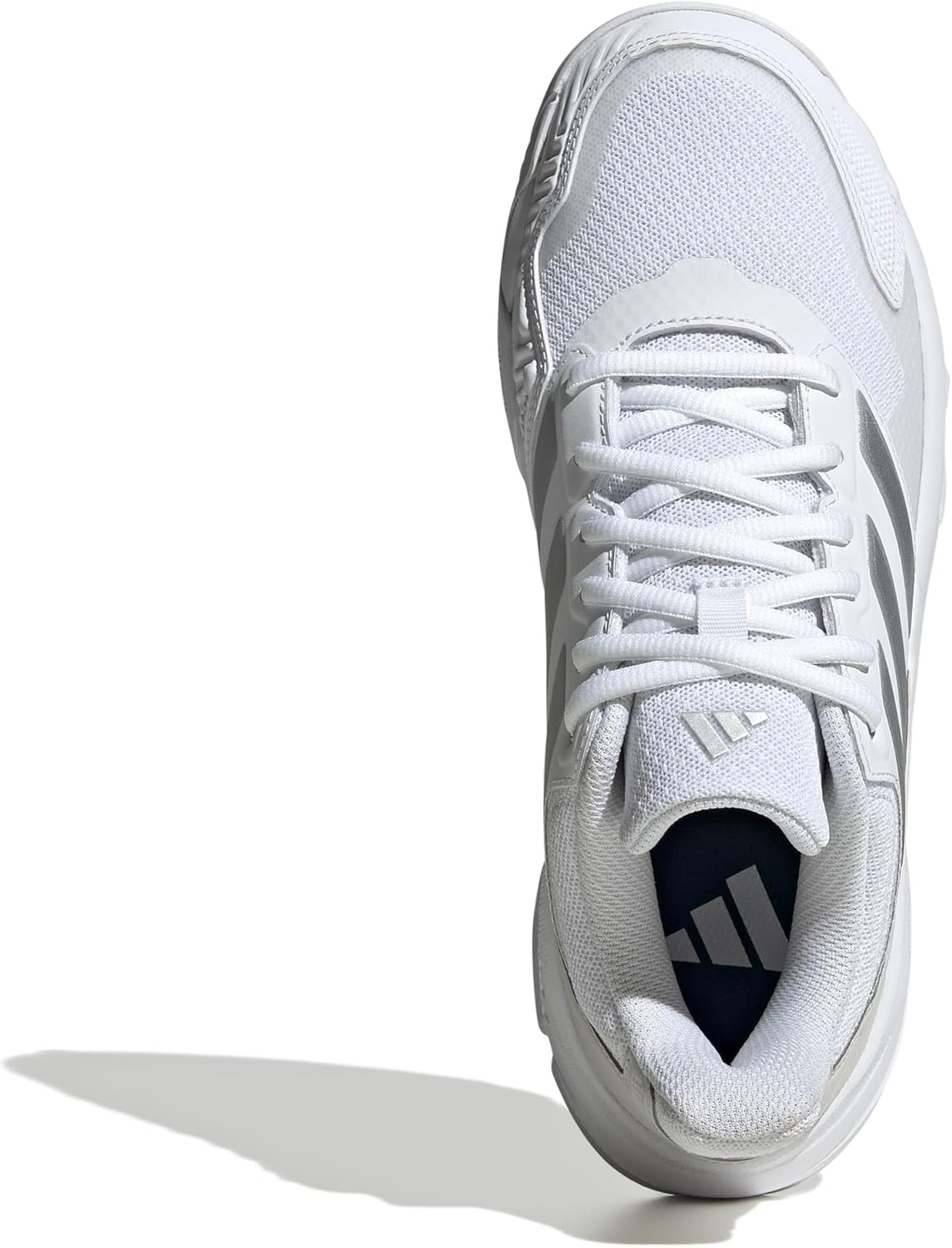 image:imageadidas Womens Courtjam Control 3 Tennis Sneakers Shoes WhiteWhiteSilver MetallicGrey