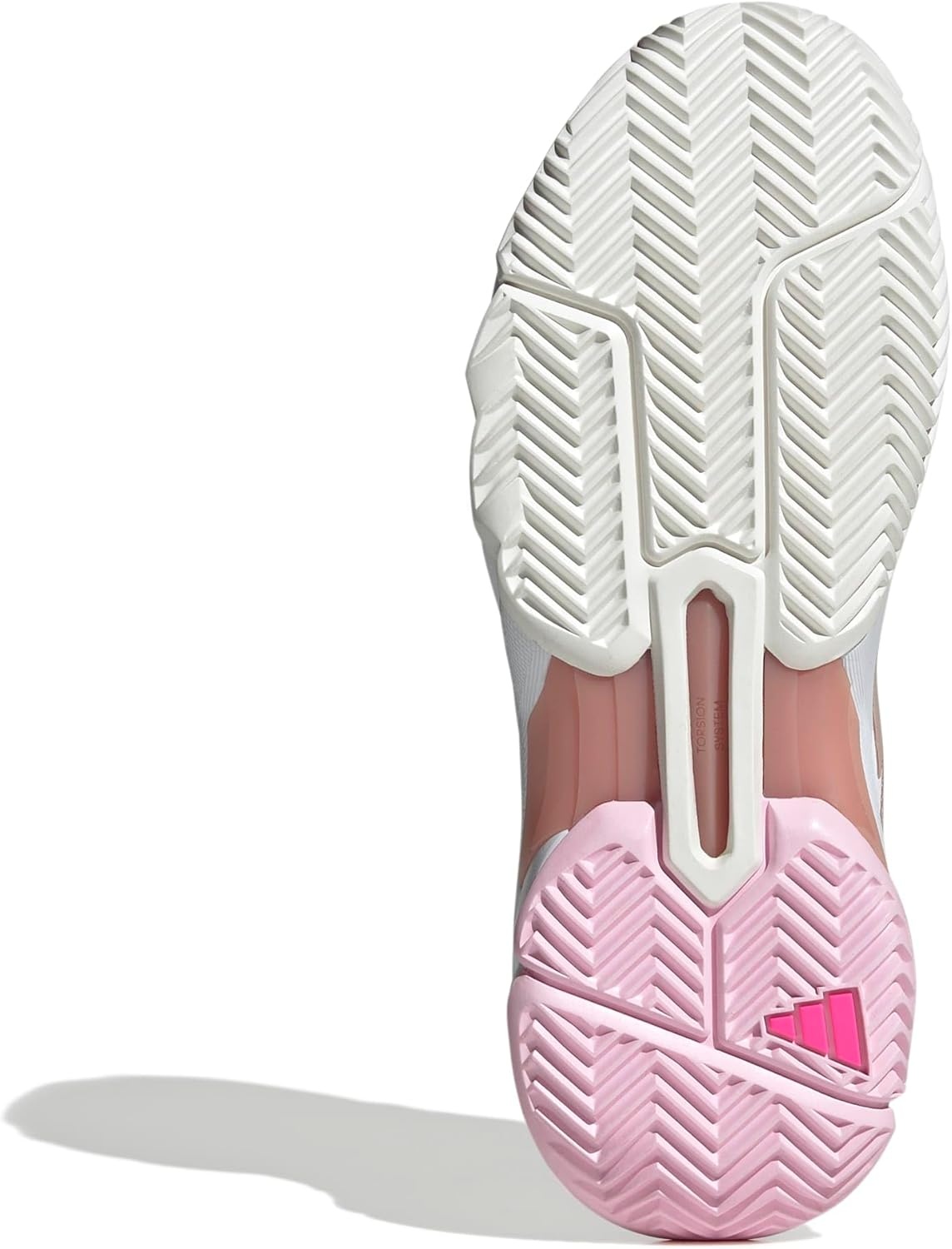 image:imageadidas Womens Courtjam Control 3 Tennis Sneakers Shoes WhiteWhiteSilver MetallicLucid Pink