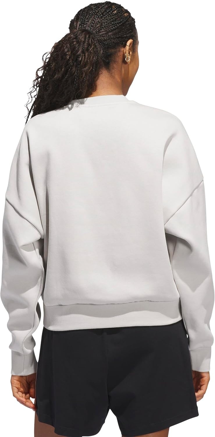 image:imageadidas Womens Cozy Holiday Graphic SweatshirtWonder Alumina