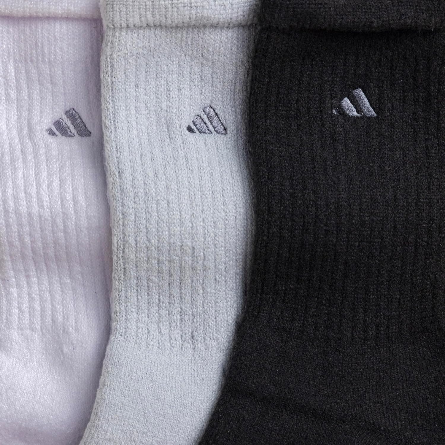 image:imageadidas Womens Cushioned Comfort Socks 3 Pairs Super Soft amp CozyCrew3WhiteClear Onix GreyBlack