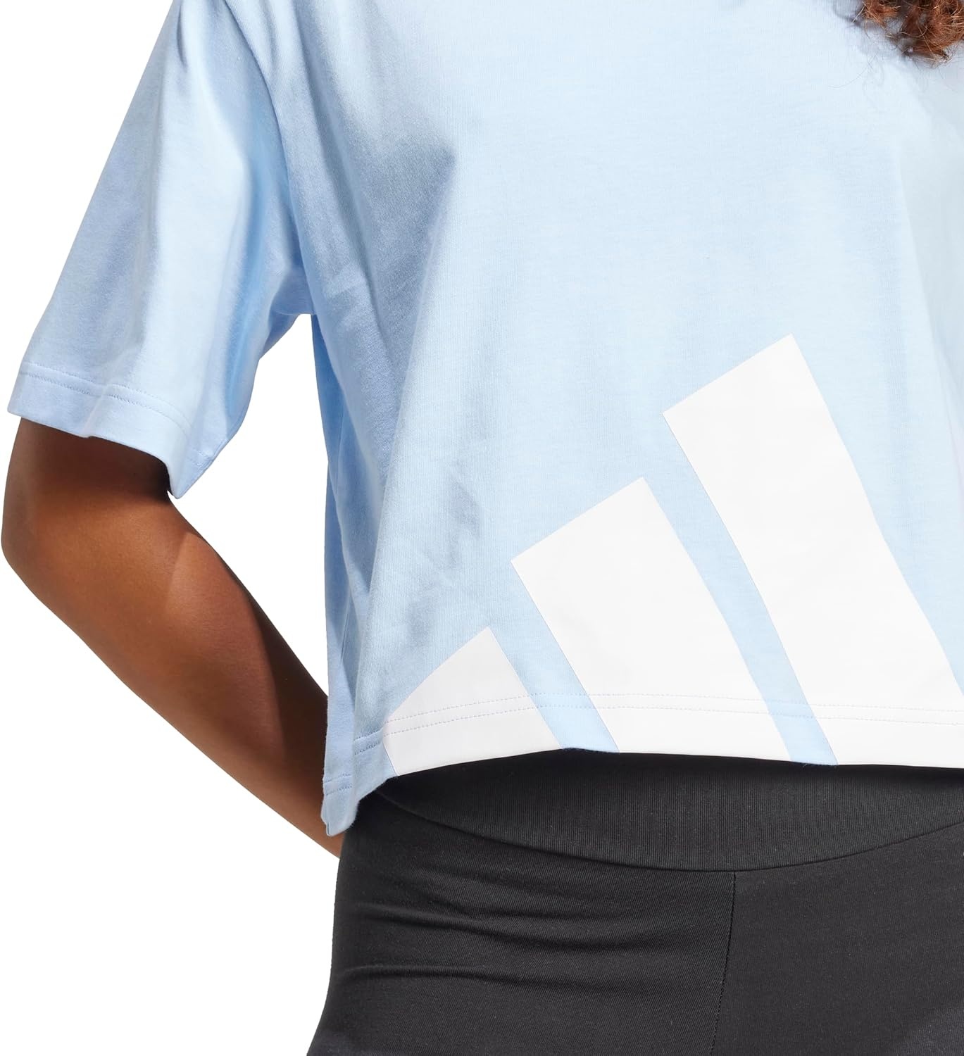 image:imageadidas Womens Essentials Big Logo Boyfriend TShirtBlueWhite