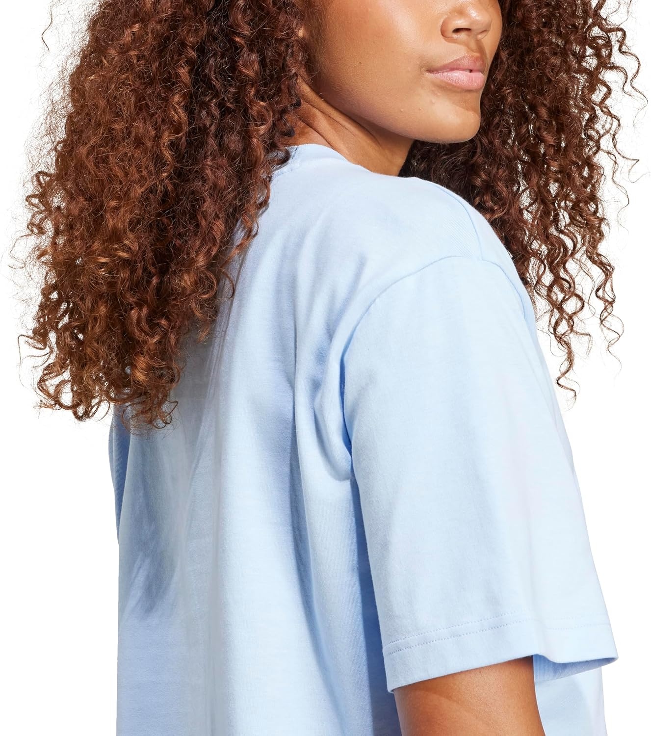 image:imageadidas Womens Essentials Big Logo Boyfriend TShirtBlueWhite