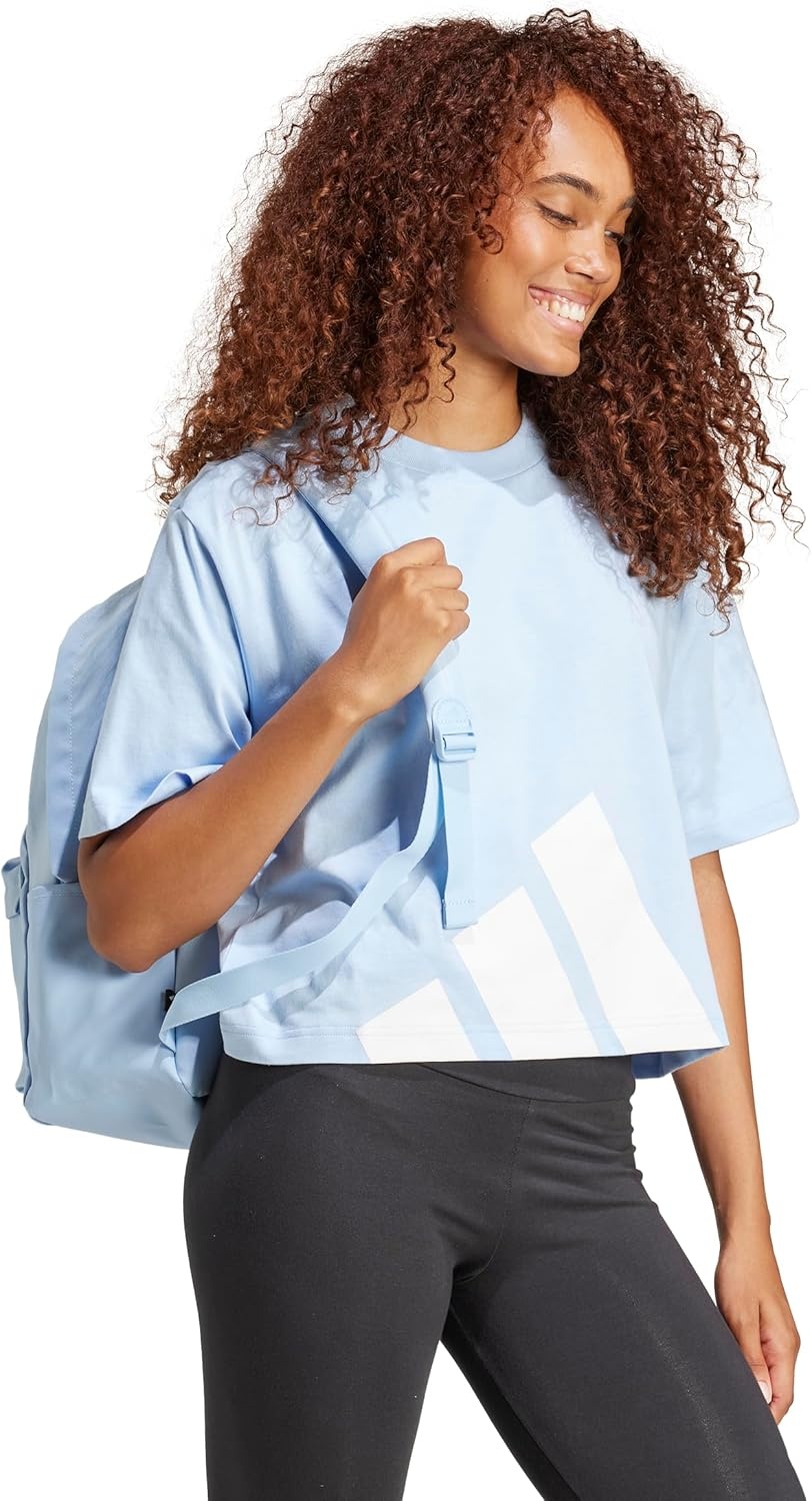 image:imageadidas Womens Essentials Big Logo Boyfriend TShirtBlueWhite