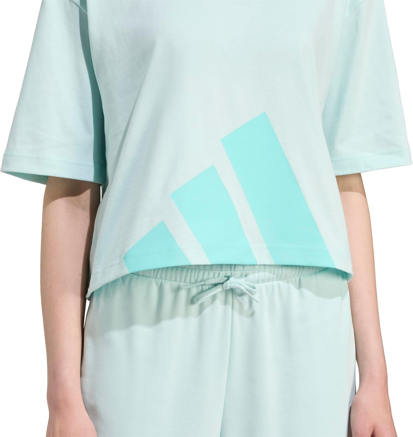 image:imageadidas Womens Essentials Big Logo Boyfriend TShirtHalo MintFlash Aqua
