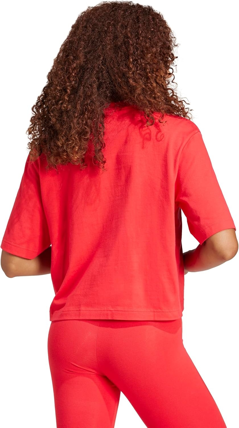 image:imageadidas Womens Essentials Big Logo Boyfriend TShirtPure RubyBlack