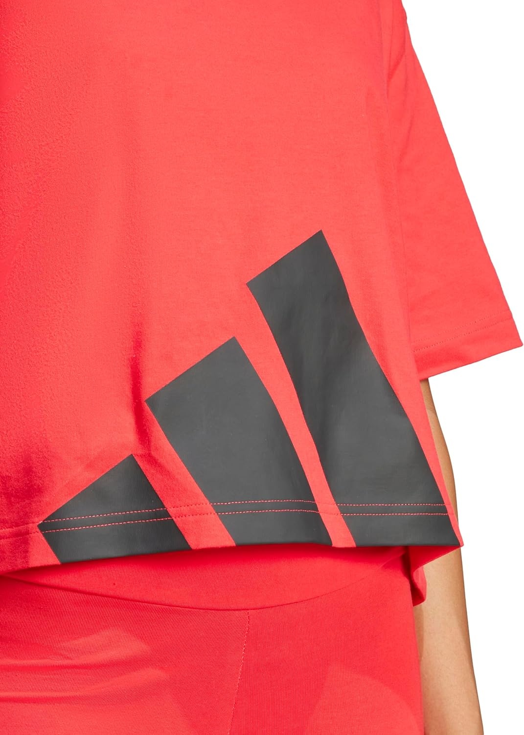image:imageadidas Womens Essentials Big Logo Boyfriend TShirtPure RubyBlack
