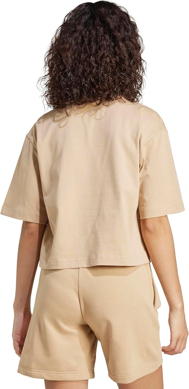 image:imageadidas Womens Essentials Big Logo Boyfriend TShirtWarm SandstoneBrown Desert