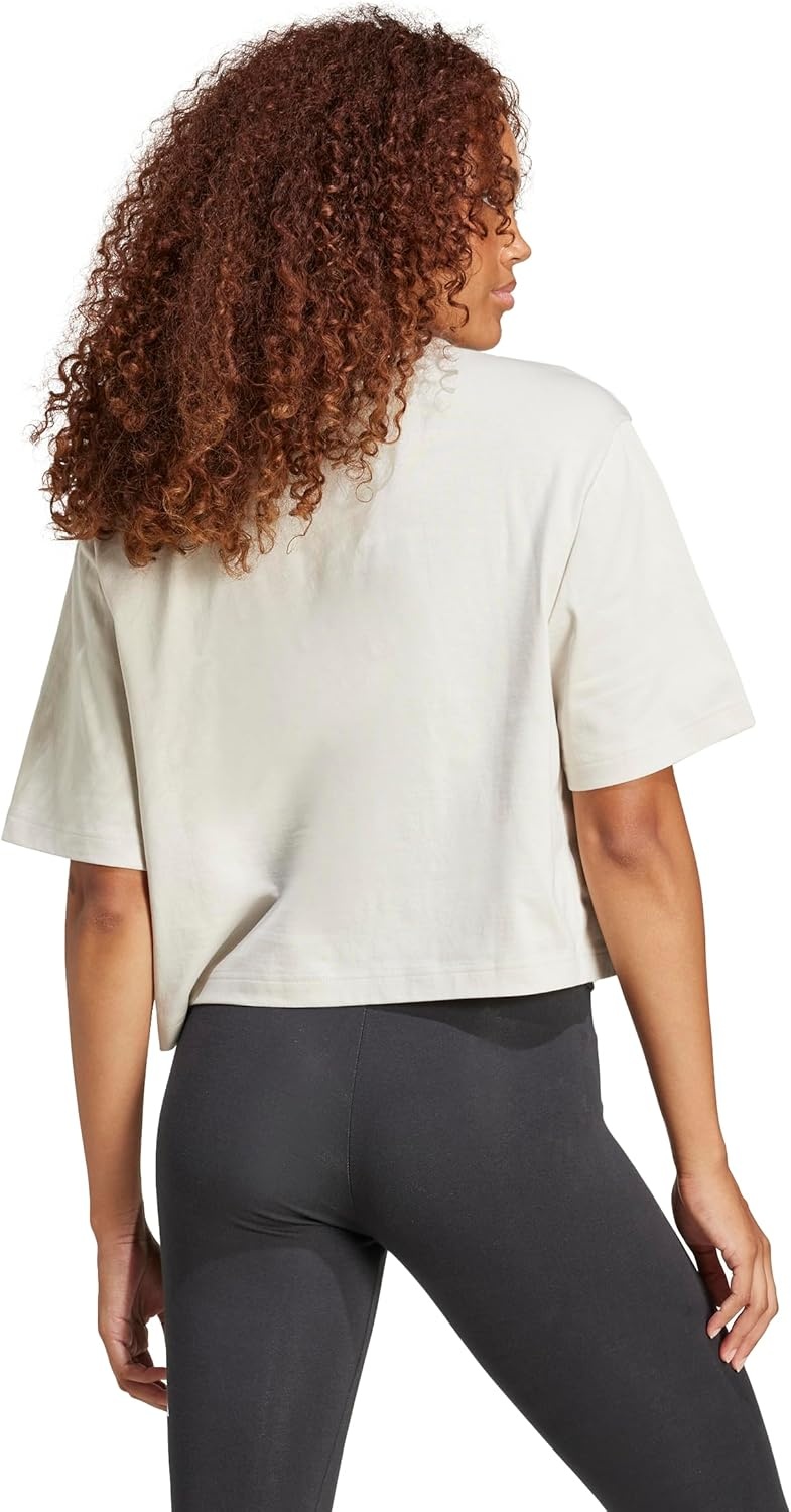image:imageadidas Womens Essentials Big Logo Boyfriend TShirtWonder AluminaWhite