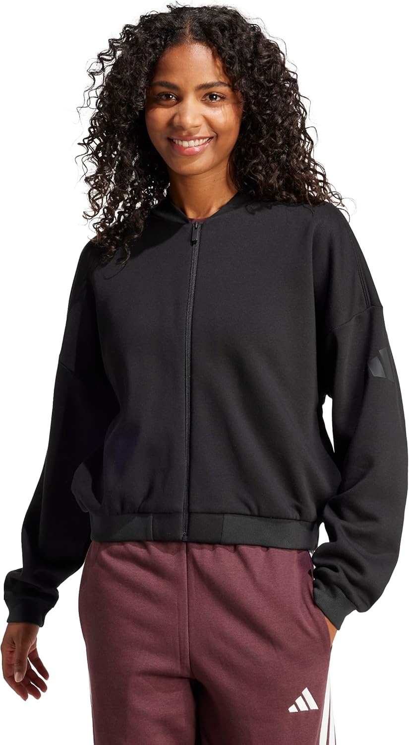 image:imageadidas Womens Essentials Contemporary Logo Bomber JacketBlack