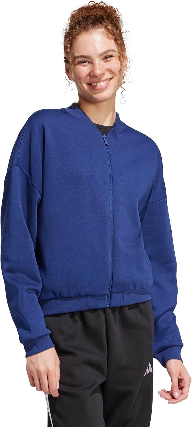 image:imageadidas Womens Essentials Contemporary Logo Bomber JacketDark Blue