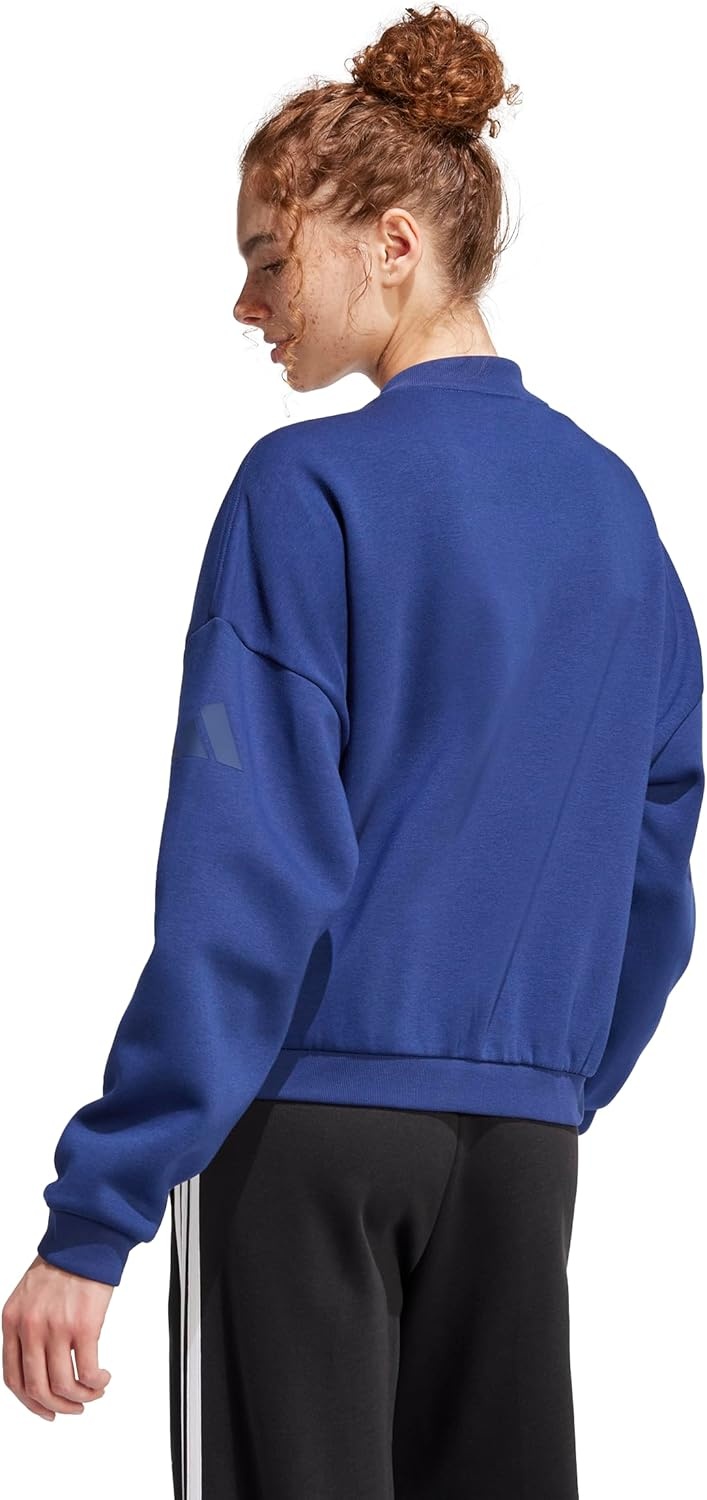 image:imageadidas Womens Essentials Contemporary Logo Bomber JacketDark Blue