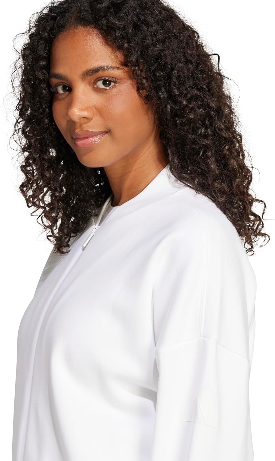 image:imageadidas Womens Essentials Contemporary Logo Bomber JacketWhite