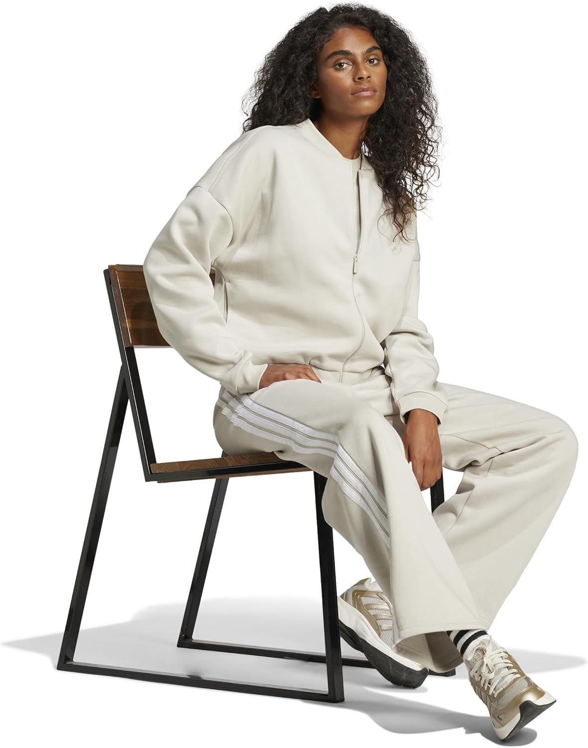 image:imageadidas Womens Essentials Contemporary Logo Bomber JacketWonder Alumina