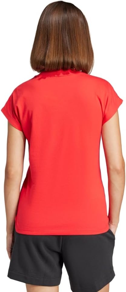 image:imageadidas Womens Essentials Linear Cotton TShirtPure RubyBlack