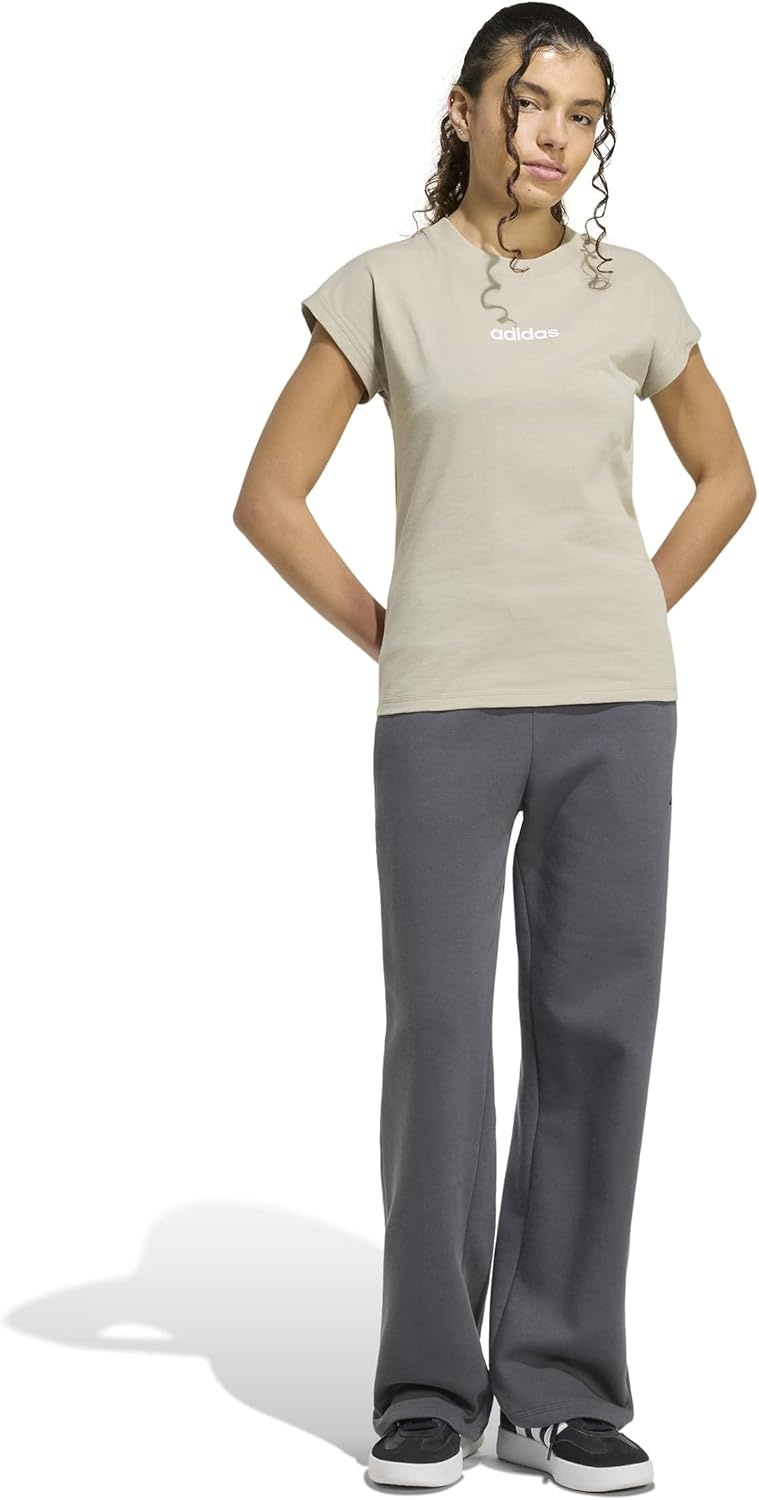 image:imageadidas Womens Essentials Linear Cotton TShirtWonder CargoWhite