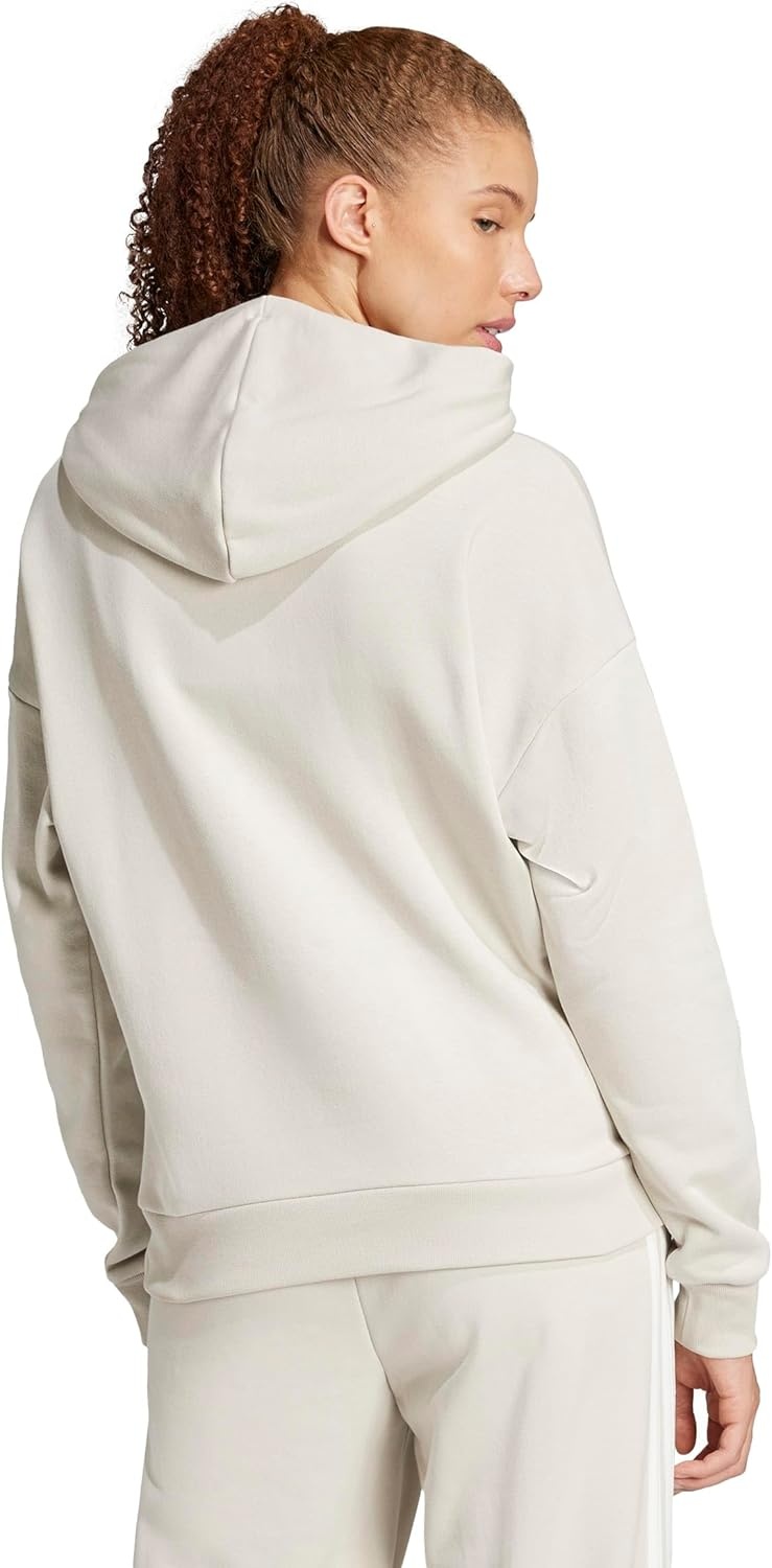 image:imageadidas Womens Essentials Small Logo Feel Cozy HoodieWonder AluminaWhite