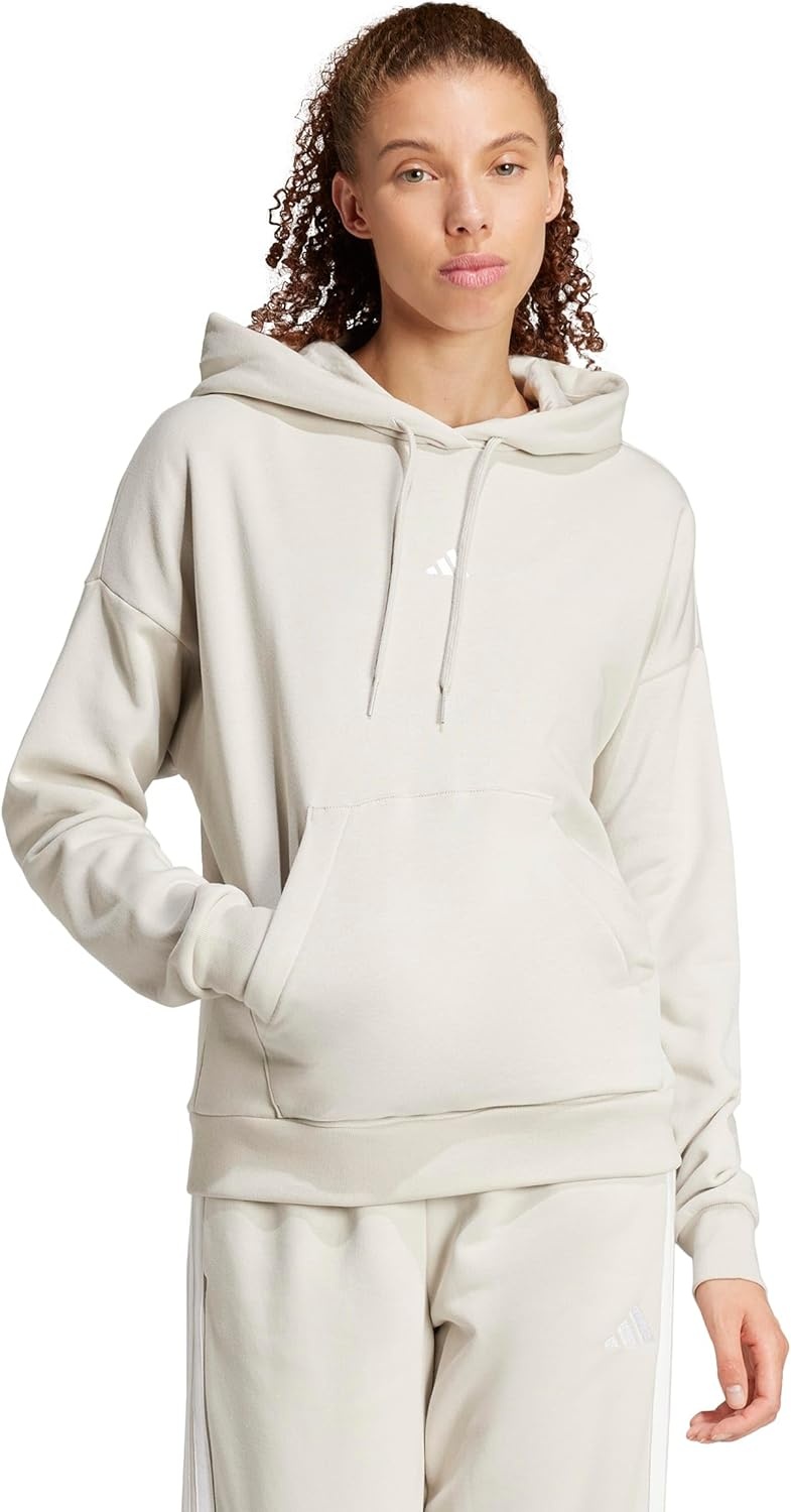 image:imageadidas Womens Essentials Small Logo Feel Cozy HoodieWonder AluminaWhite