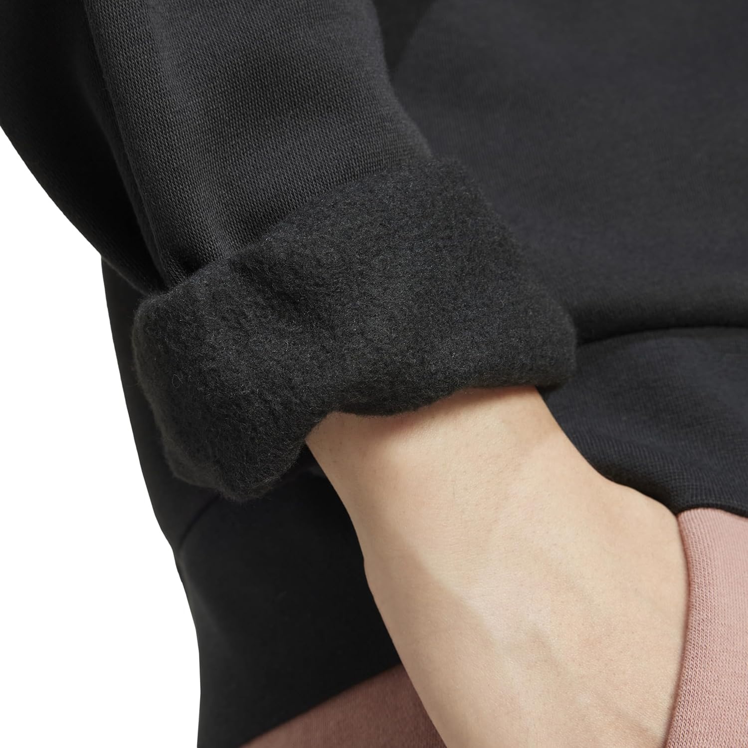 image:imageadidas Womens Essentials Small Logo FeelCozy SweatshirtBlackWhite