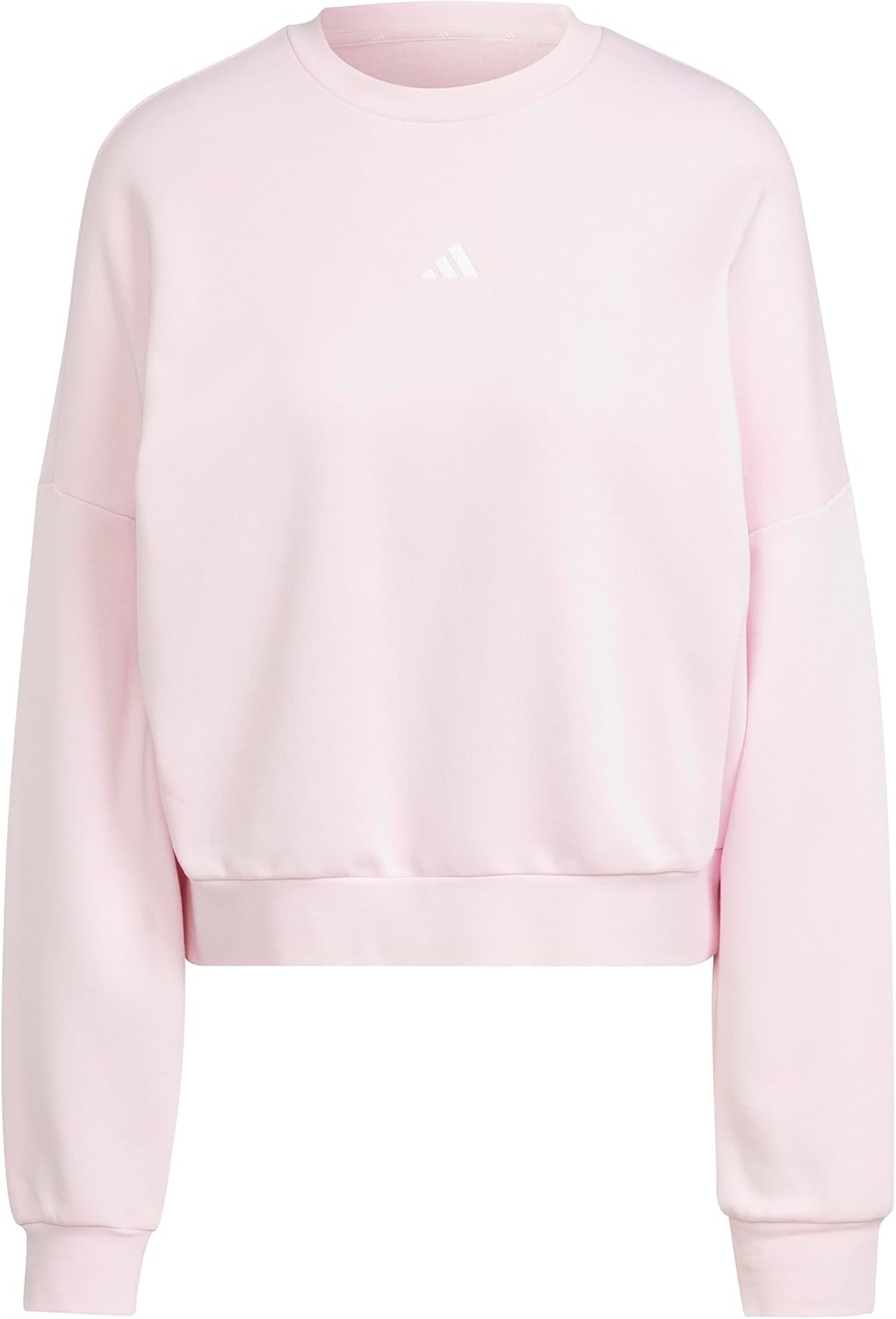 image:imageadidas Womens Essentials Small Logo FeelCozy SweatshirtClear PinkWhite