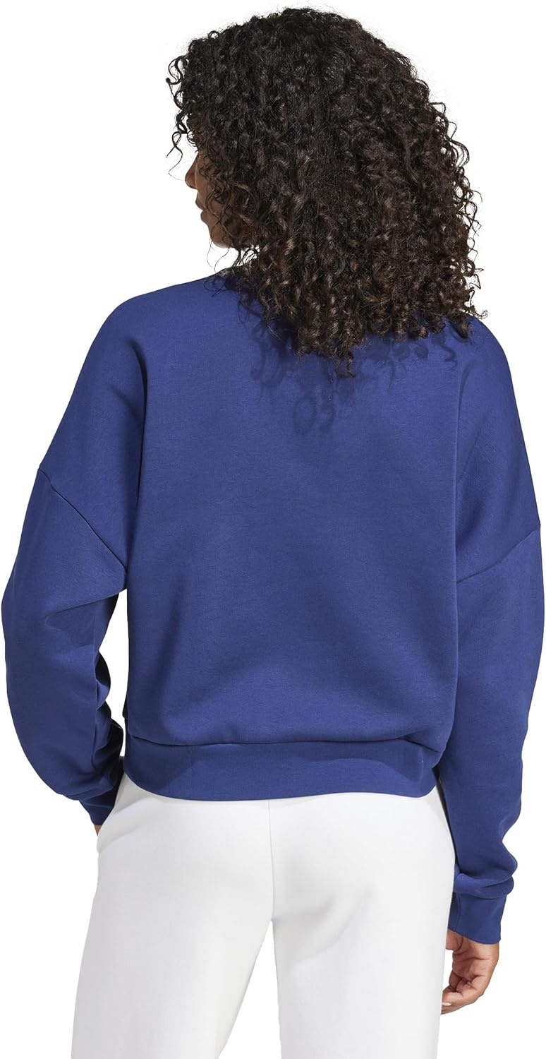 image:imageadidas Womens Essentials Small Logo FeelCozy SweatshirtDark BlueWhite