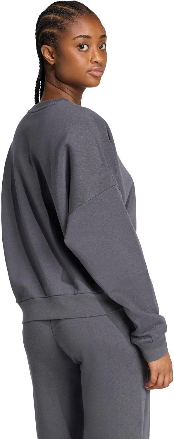 image:imageadidas Womens Essentials Small Logo FeelCozy SweatshirtGreyBlack