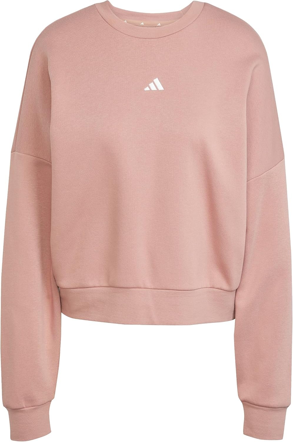 image:imageadidas Womens Essentials Small Logo FeelCozy SweatshirtWarm ClayWhite