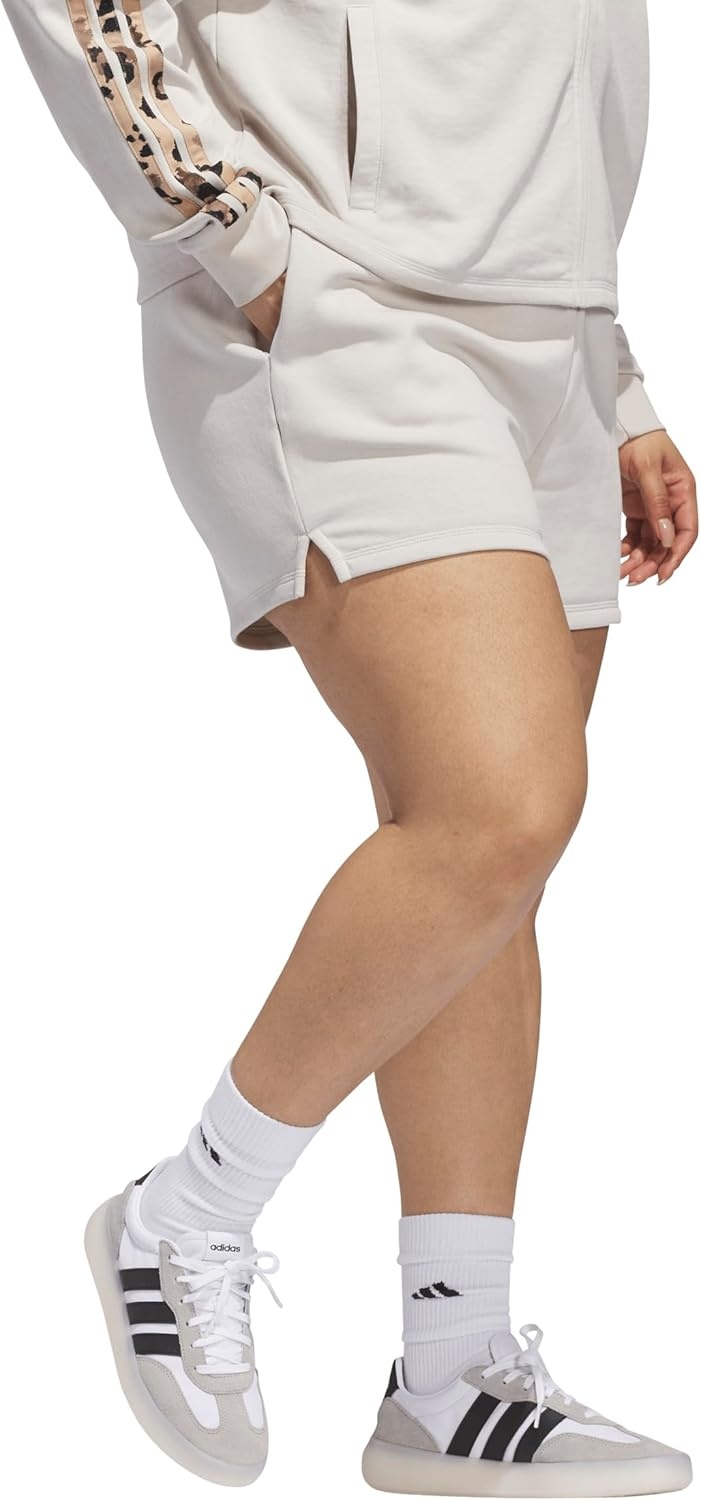 image:imageadidas Womens Essentials Small Logo Feelcozy ShortsWonder Alumina