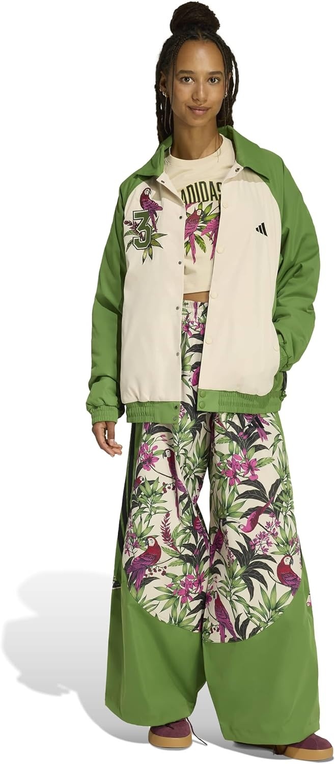 image:imageadidas Womens Farm Rio Premium JacketCrew GreenCrystal Linen