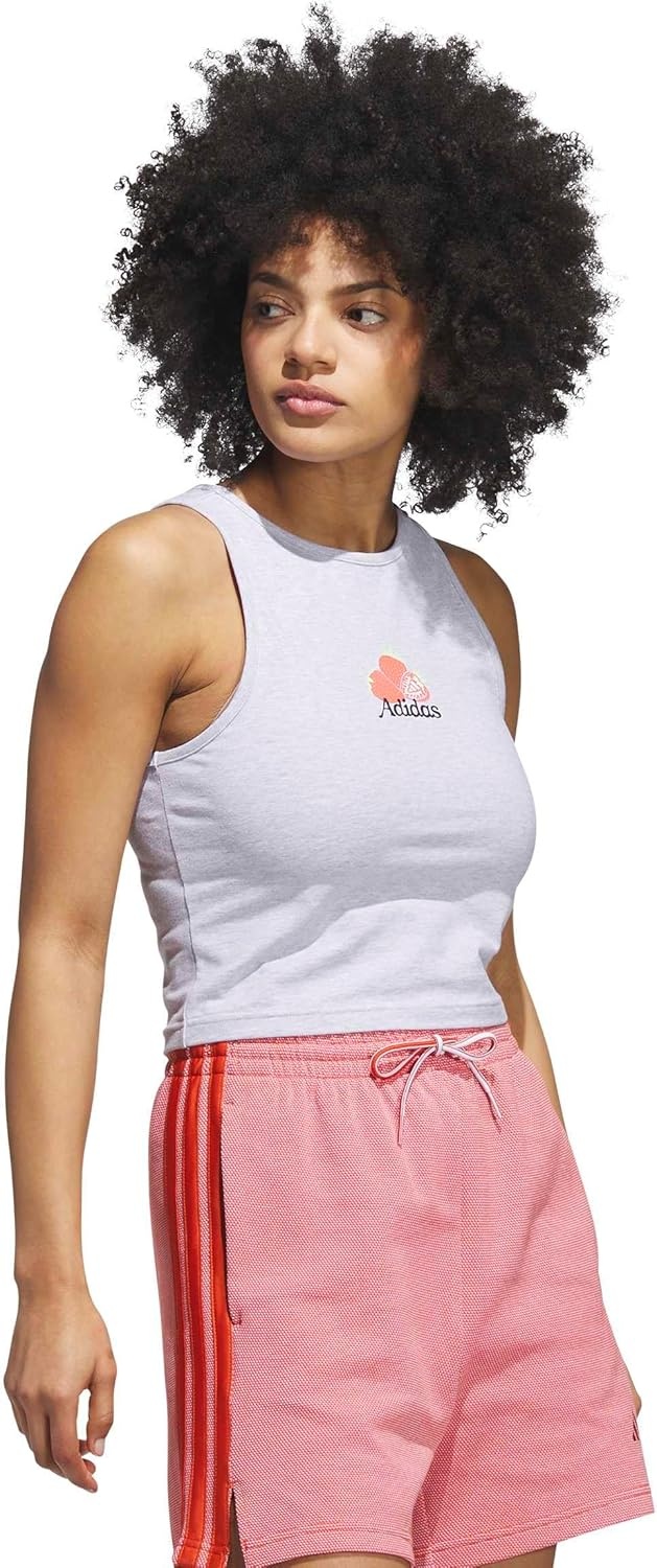 image:imageadidas Womens Farmers Market Graphic Tank TopLight Grey Heather