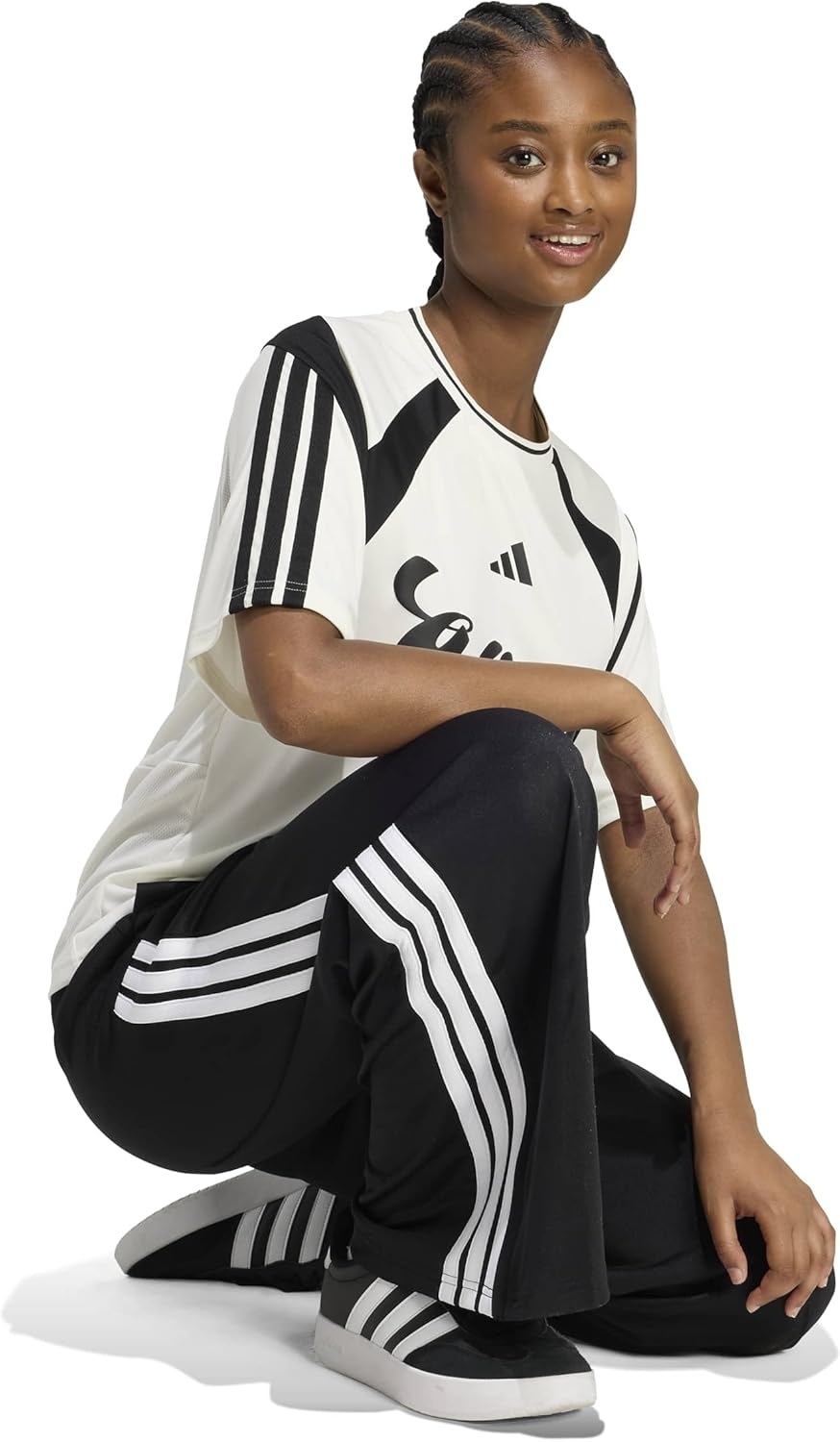 image:imageadidas Womens House of Tiro Wide Leg PantsBlackWhite