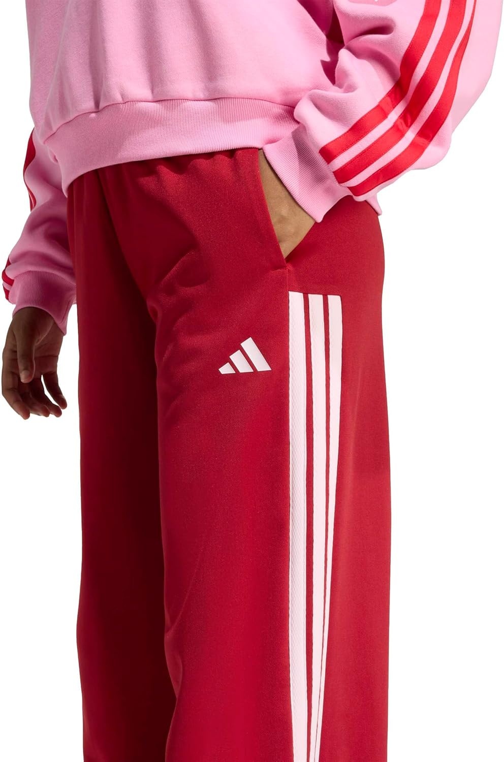 image:imageadidas Womens House of Tiro Wide Leg PantsMaroonClear Pink