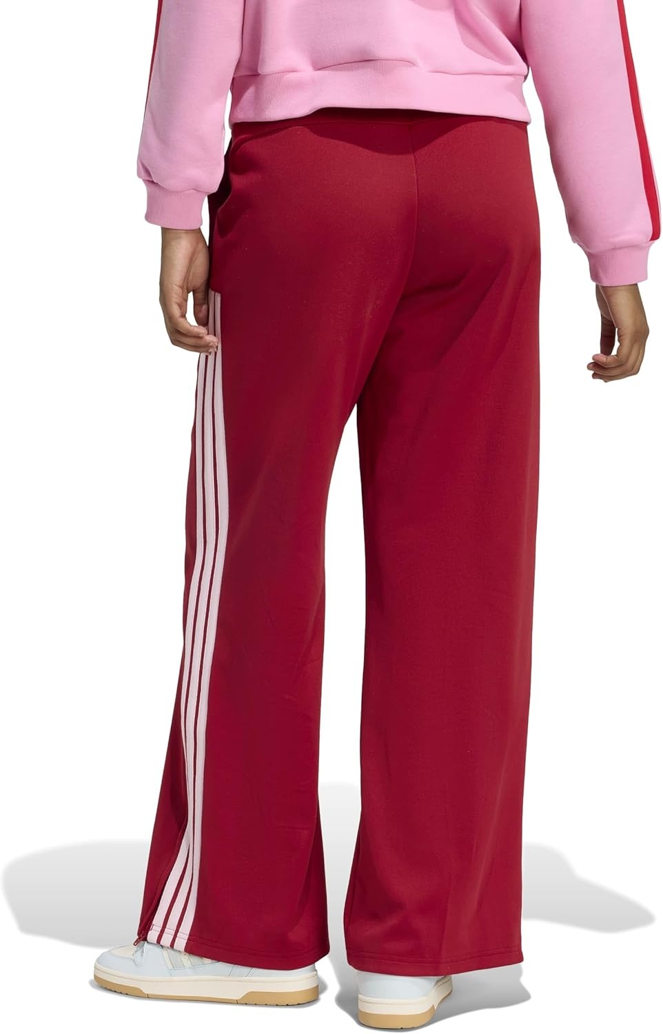 image:imageadidas Womens House of Tiro Wide Leg PantsMaroonClear Pink