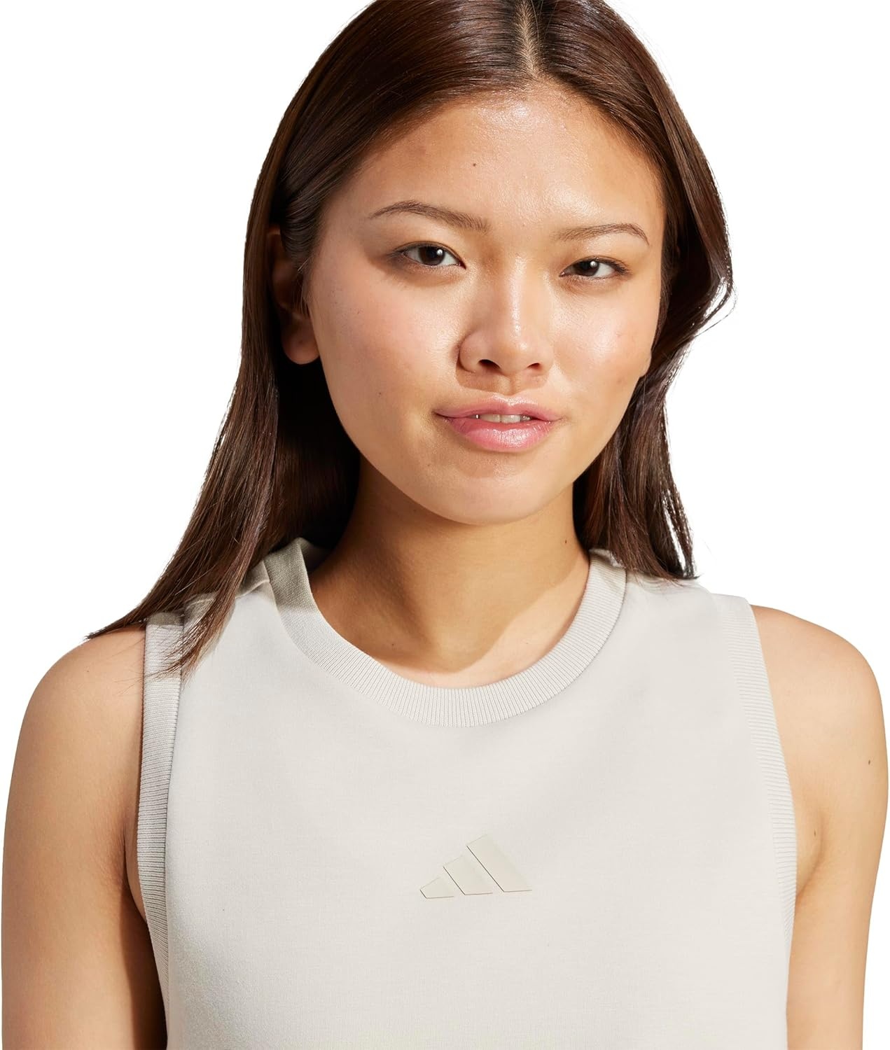 image:imageadidas Womens Soft Lux Crew Neck Tank Casual Off WhiteWonder Alumina